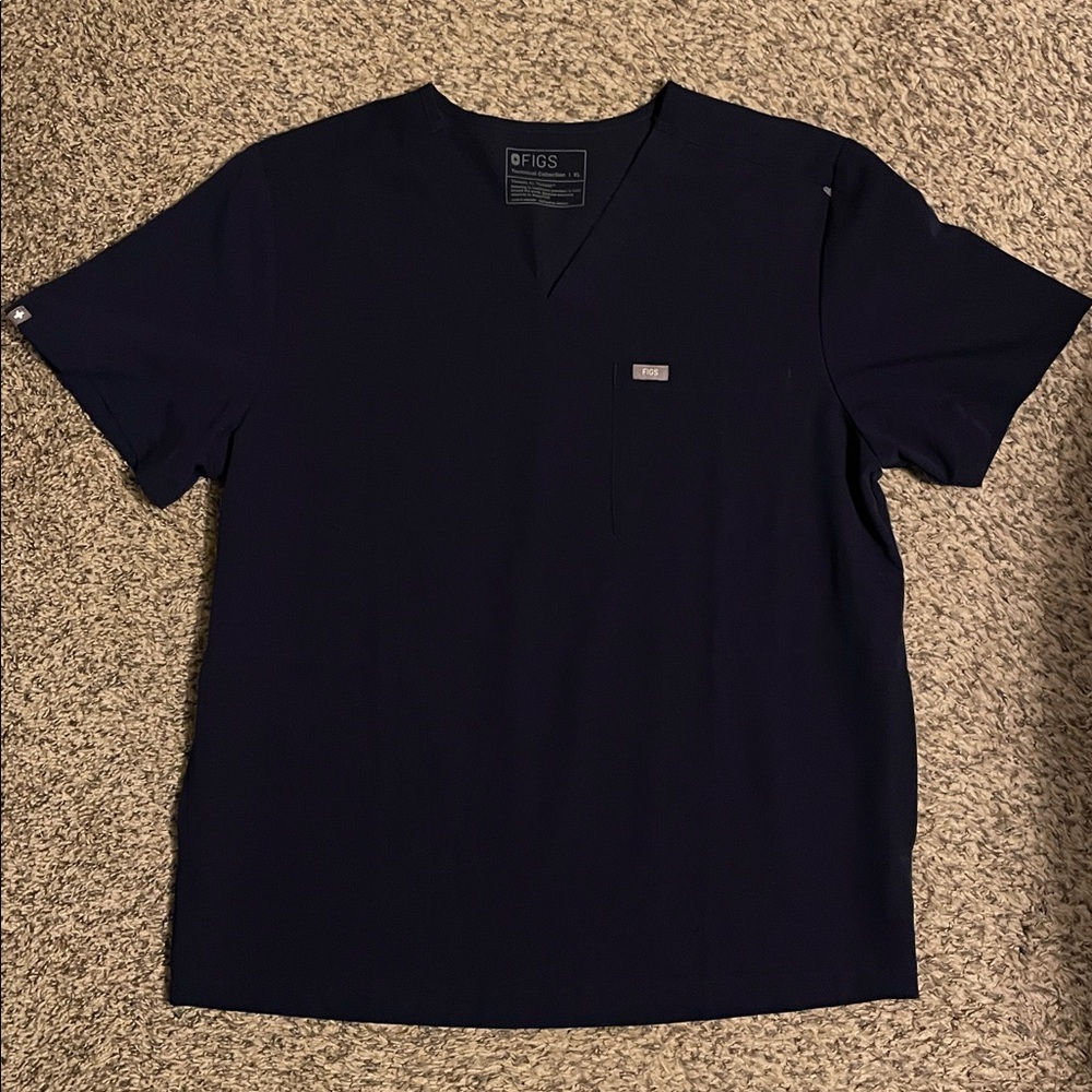 Figs Men's Deep Blue Short Sleeve Tee